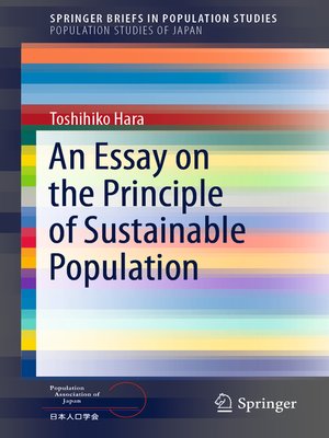 cover image of An Essay on the Principle of Sustainable Population
